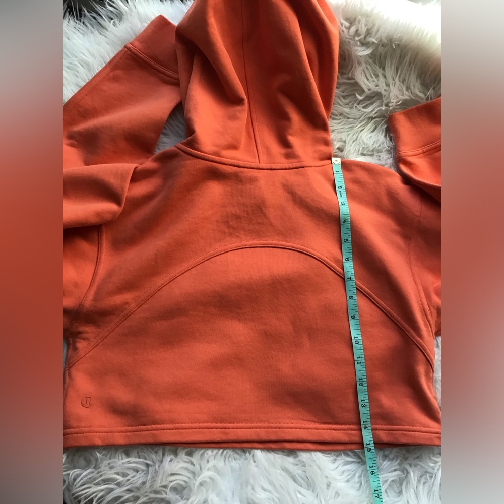 🌼Lululemon All Yours Hoodie Cropped 4 Tiger Orange Sweatshirt Athleisure - Picture 9 of 9